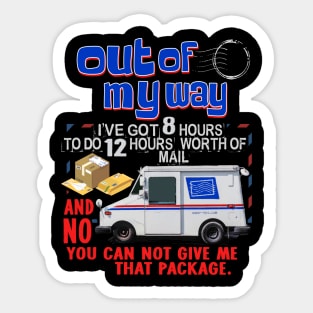 funny postal worker gift Sticker